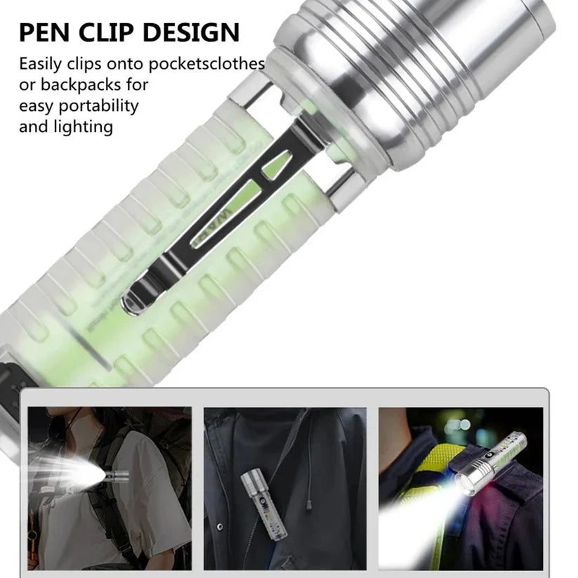 Helius Long Range 30W LED White Zoom Transparent Fluorescent Flashlight