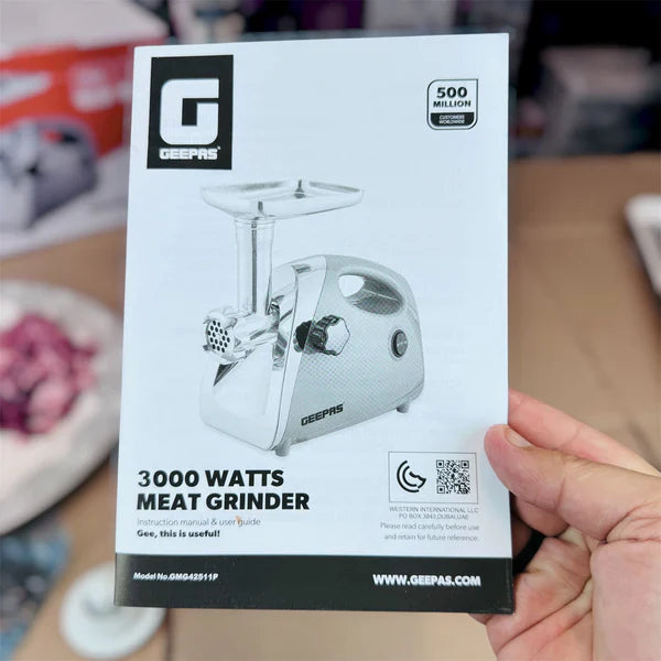 Geepas meat grinder GMG42511P (2 YEAR WARRANTY