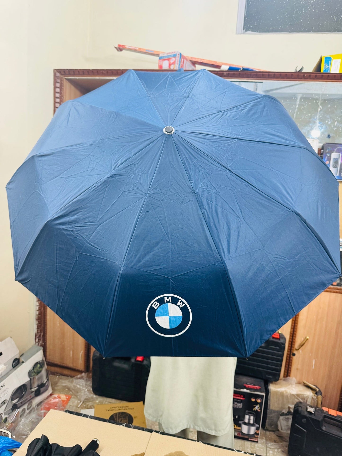 BMW Brand  Smart Auto Folding Umbrella (Sun Shield Also