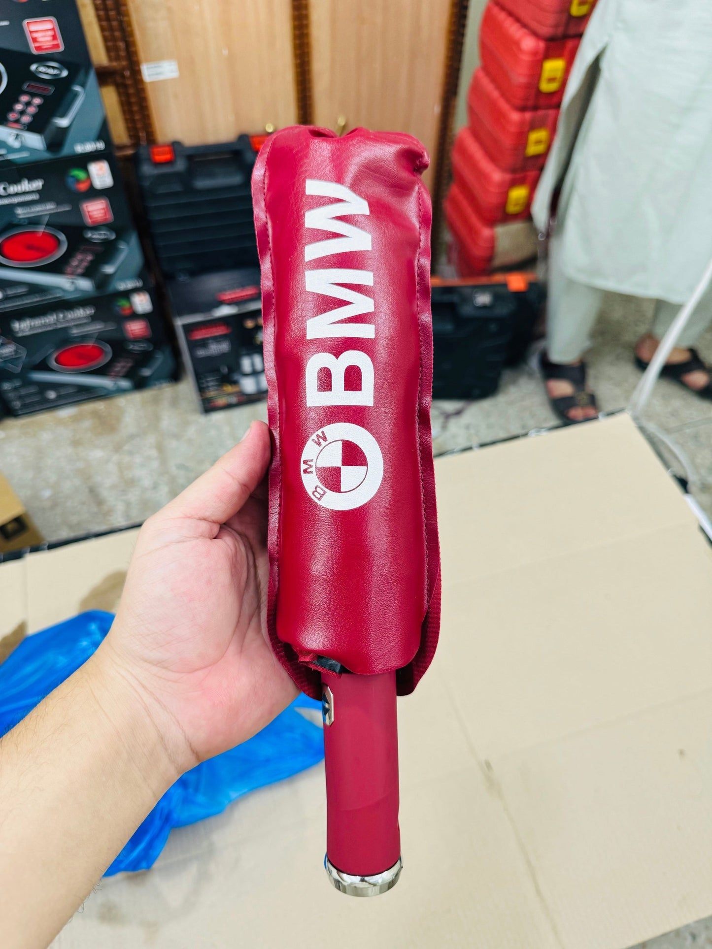 BMW Brand  Smart Auto Folding Umbrella (Sun Shield Also