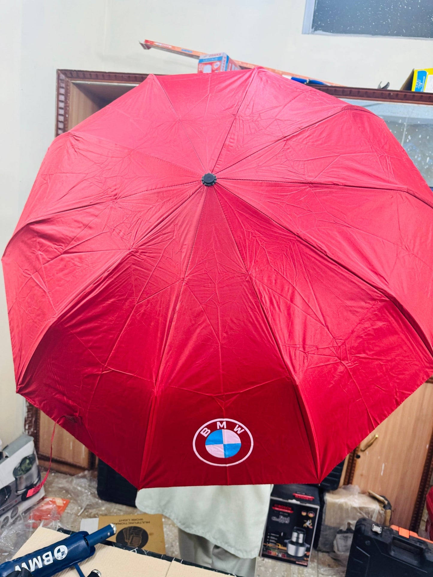 BMW Brand  Smart Auto Folding Umbrella (Sun Shield Also