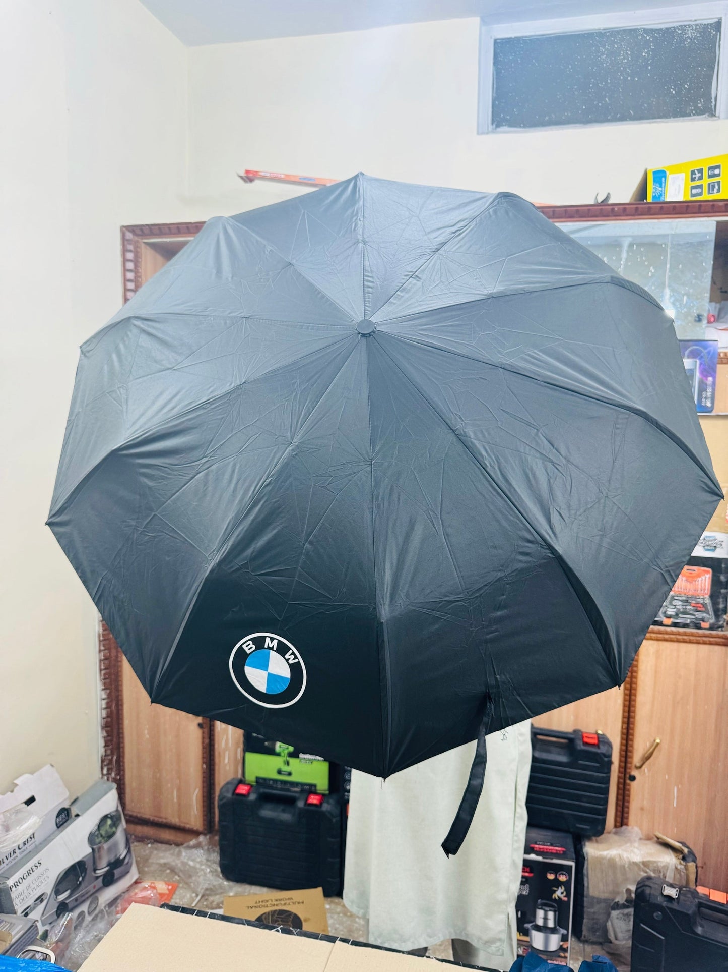 BMW Brand  Smart Auto Folding Umbrella (Sun Shield Also