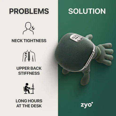 Wireless 4D Shiatsu Neck & Back Massager with Heat Therapy